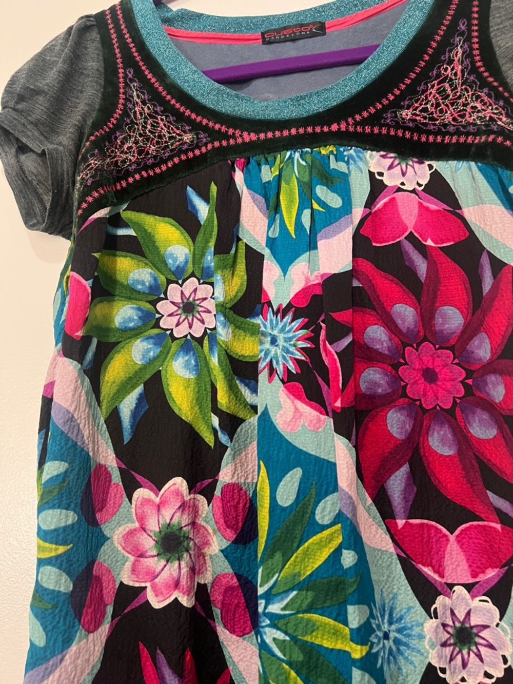 Custo Barcelona Multicolor Floral Short-Sleeve Tee XS - Picture 6 of 11